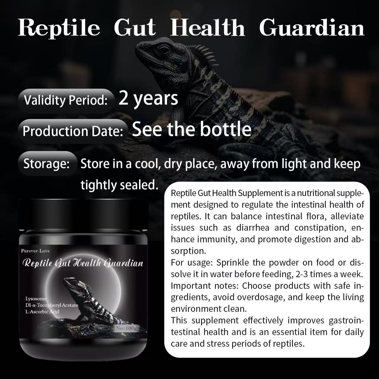 Reptile Gut Health（100g/3.53oz)